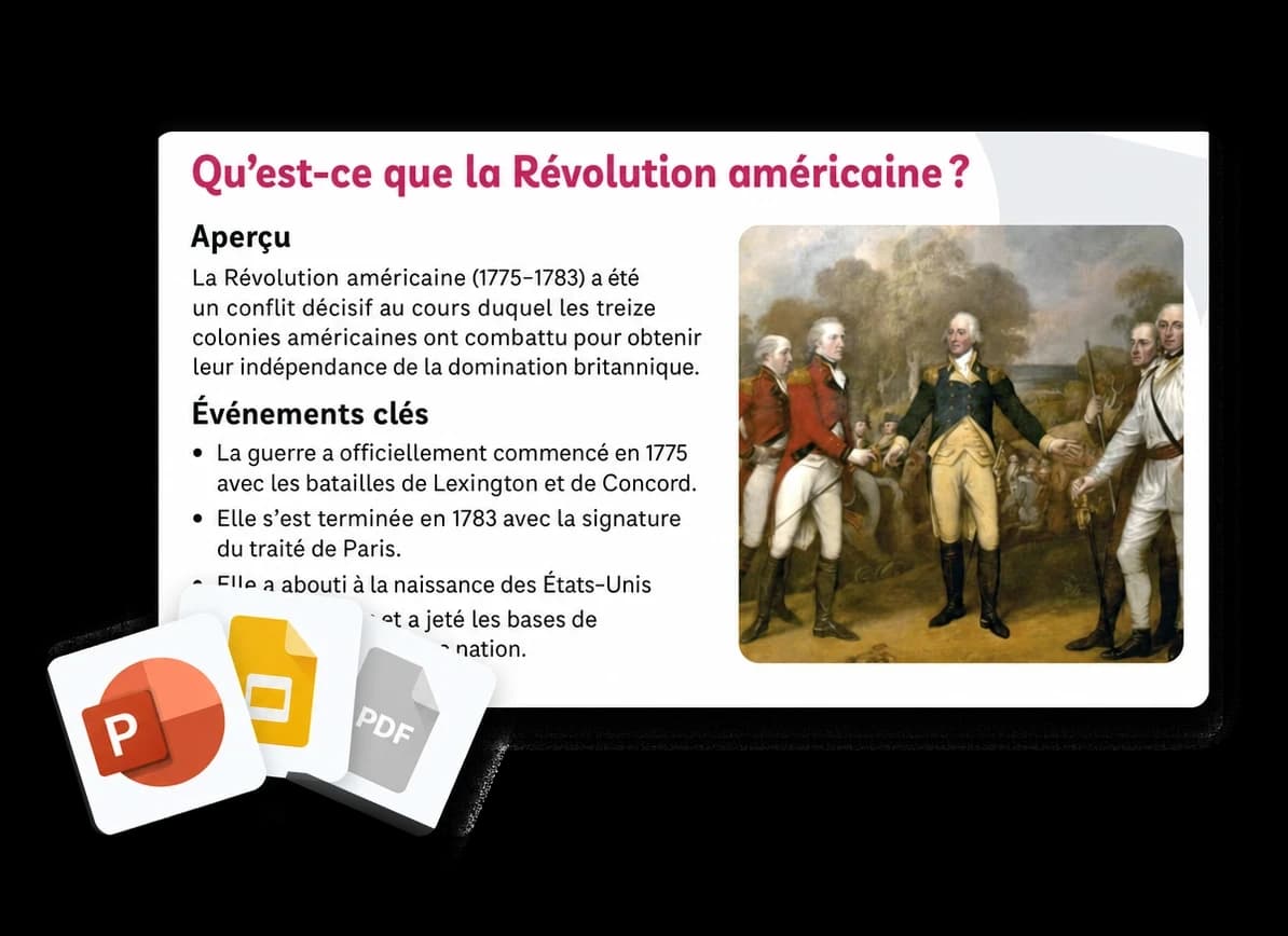 Séquence de leçons générée par IA