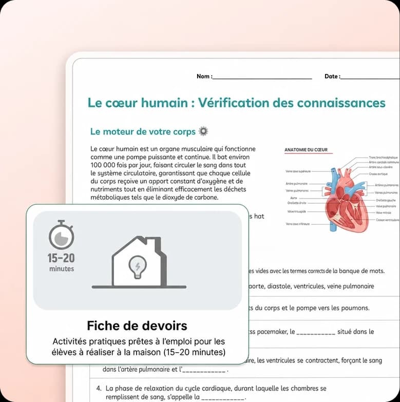 Fiche de devoirs générée par IA