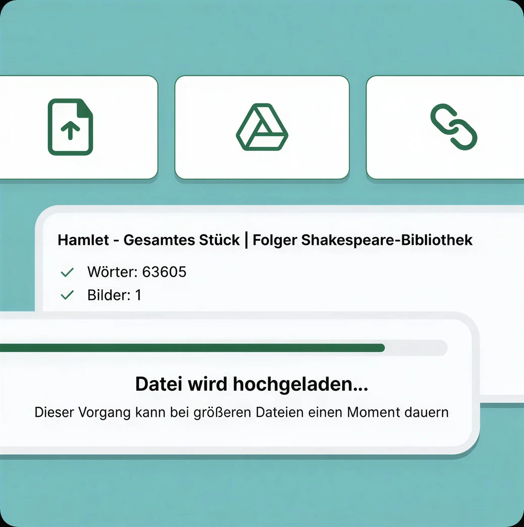 Datei-Upload zur Unterrichtsgenerierung