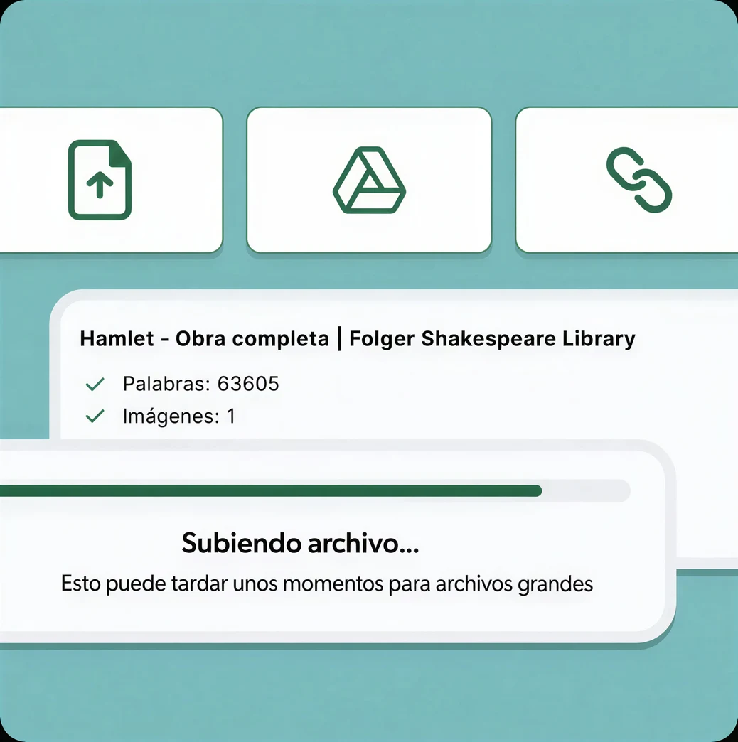 subiendo un archivo para generar el material de clase