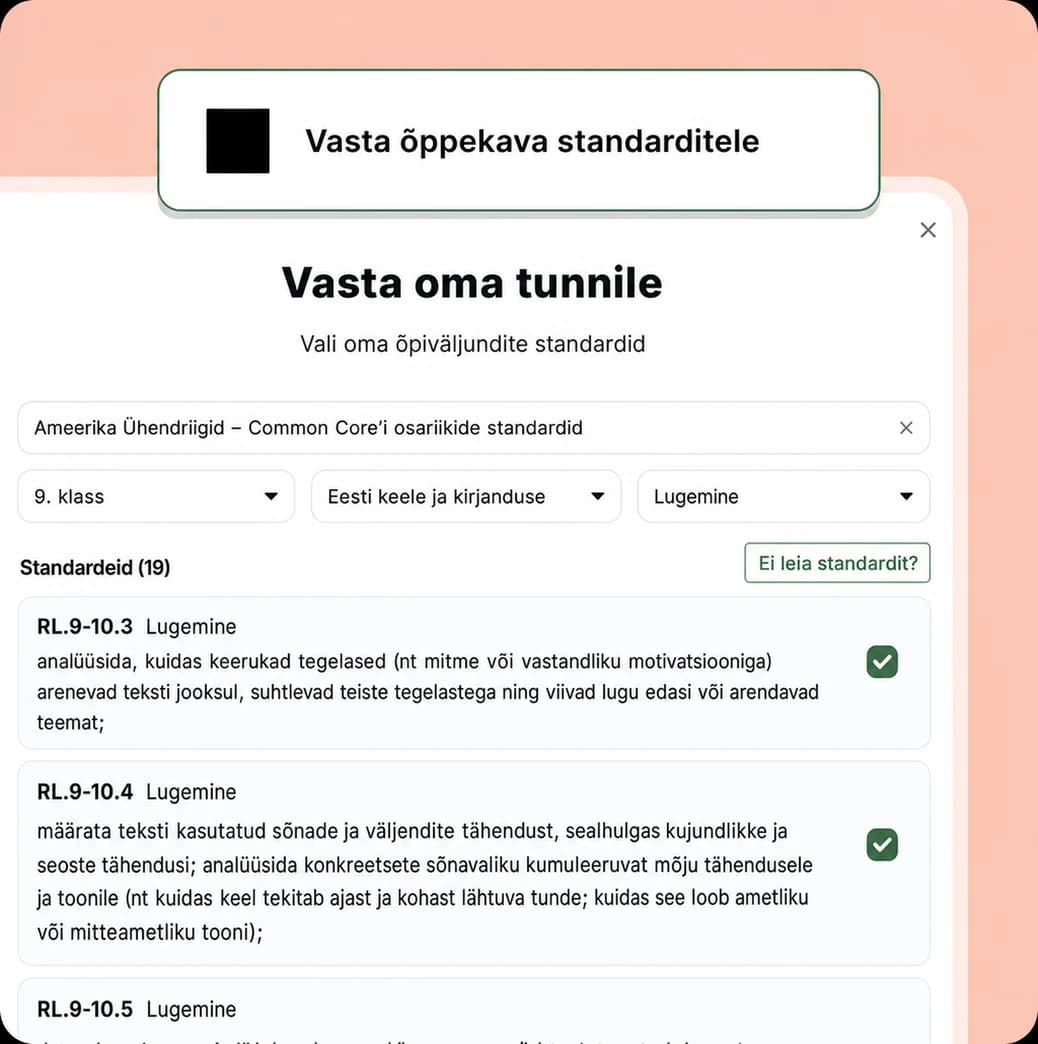 vii oma tund õppekavaga vastavusse slaid
