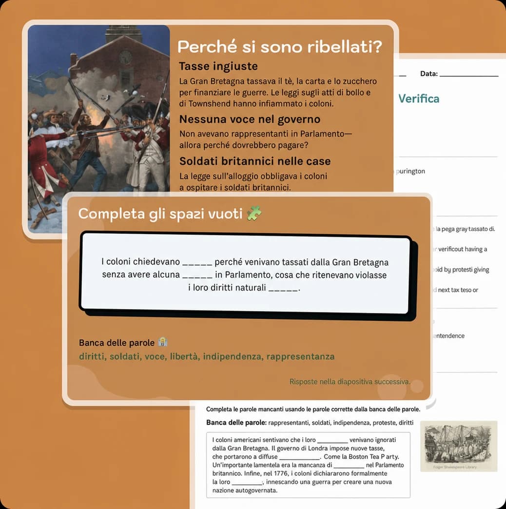 lezione di storia generata dalla IA di Chalkie