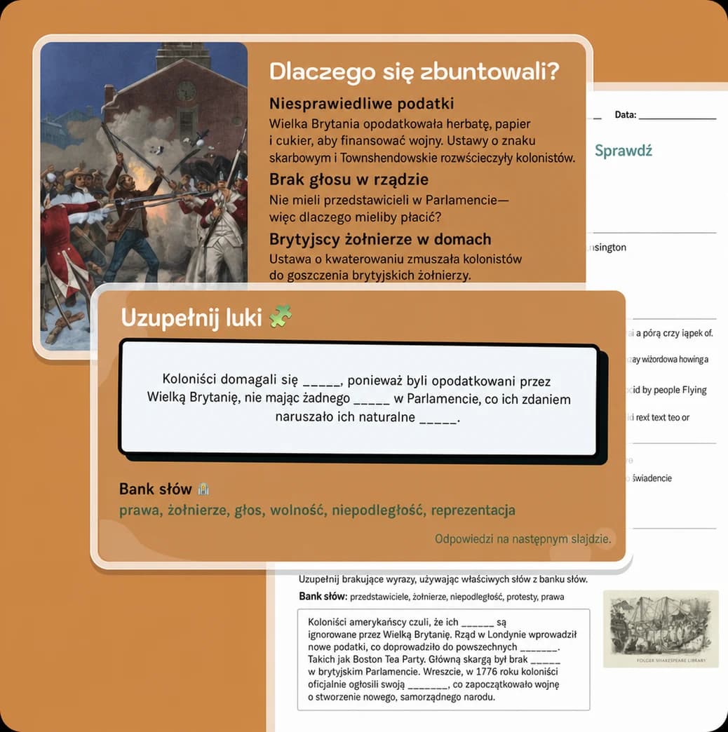 Lekcja historii wygenerowana przez AI Chalkie