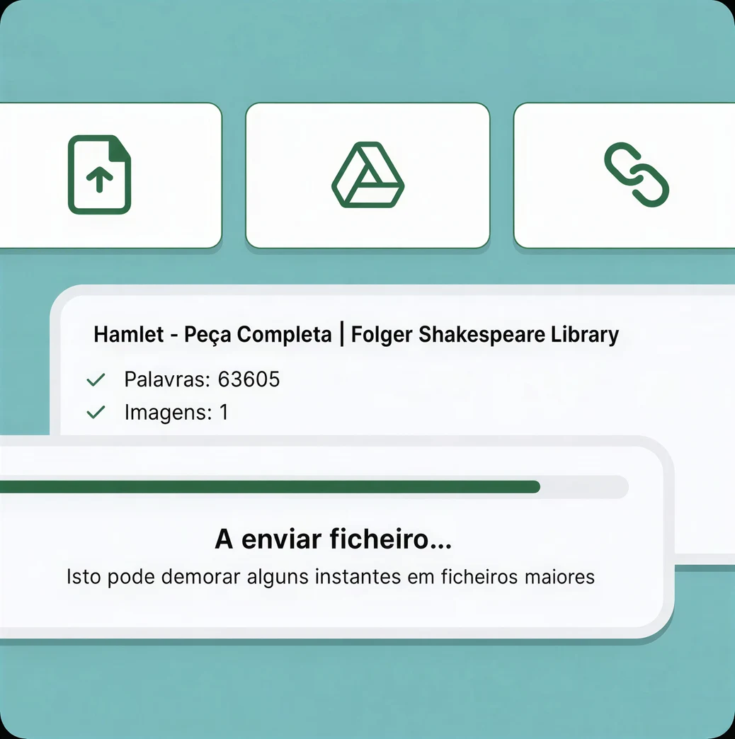 carregamento de ficheiro para gerar aulas