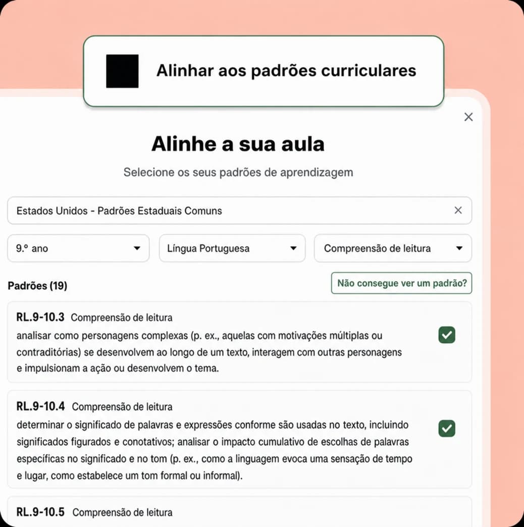 diapositivo de alinhamento curricular