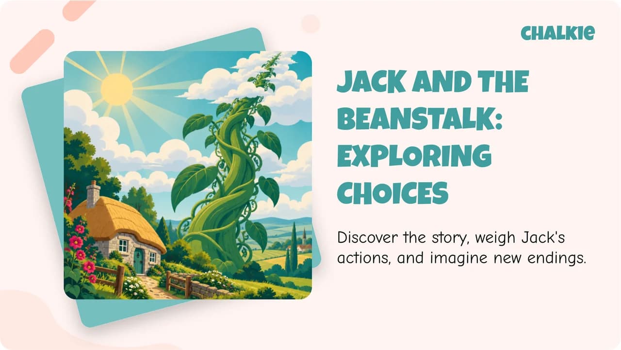 Jack and the beanstalk: lesson slide