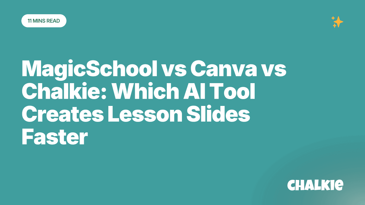 MagicSchool vs Canva vs Chalkie: Which AI Tool Creates Lesson Slides Faster